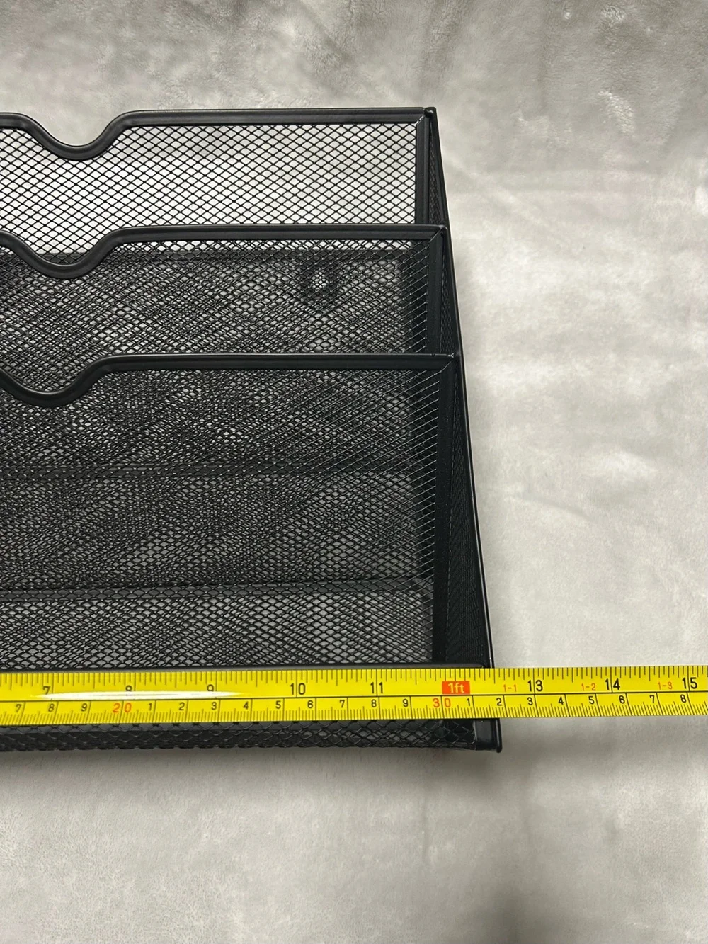 Black 3 Pockets Mesh Wall File Hanging Folder Holder Organizer Bottom Flat Tray